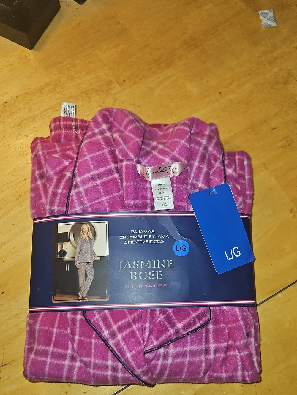 Jasmine Pink Plaid Pajama Set - Two-Piece